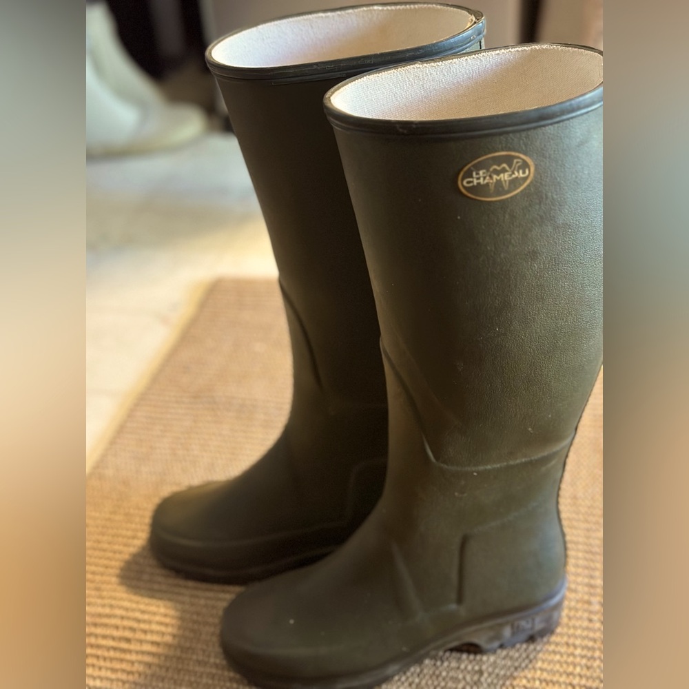 Le Chameau Rain Boots + Accessories  (never worn)